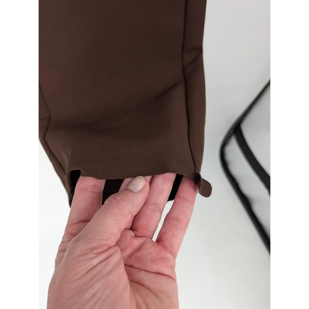 Athleta Brooklyn Ankle Pants Women 4 Brown Tapered Stretch Pockets Athleisure